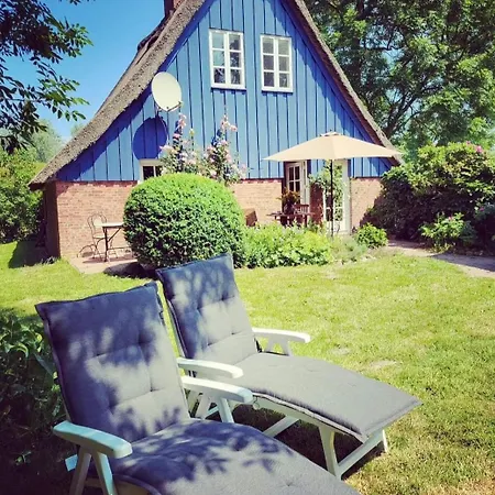 Vakantiehuis Blaue Reetdachkate Am Deich Krummendeich